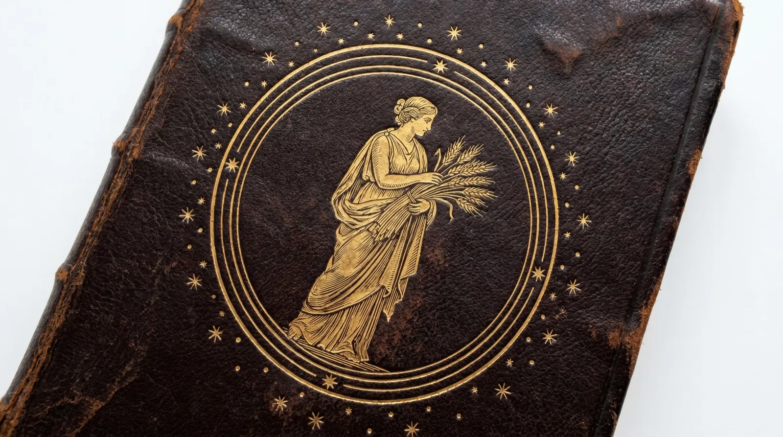 Virgo — engraved gold emblem
